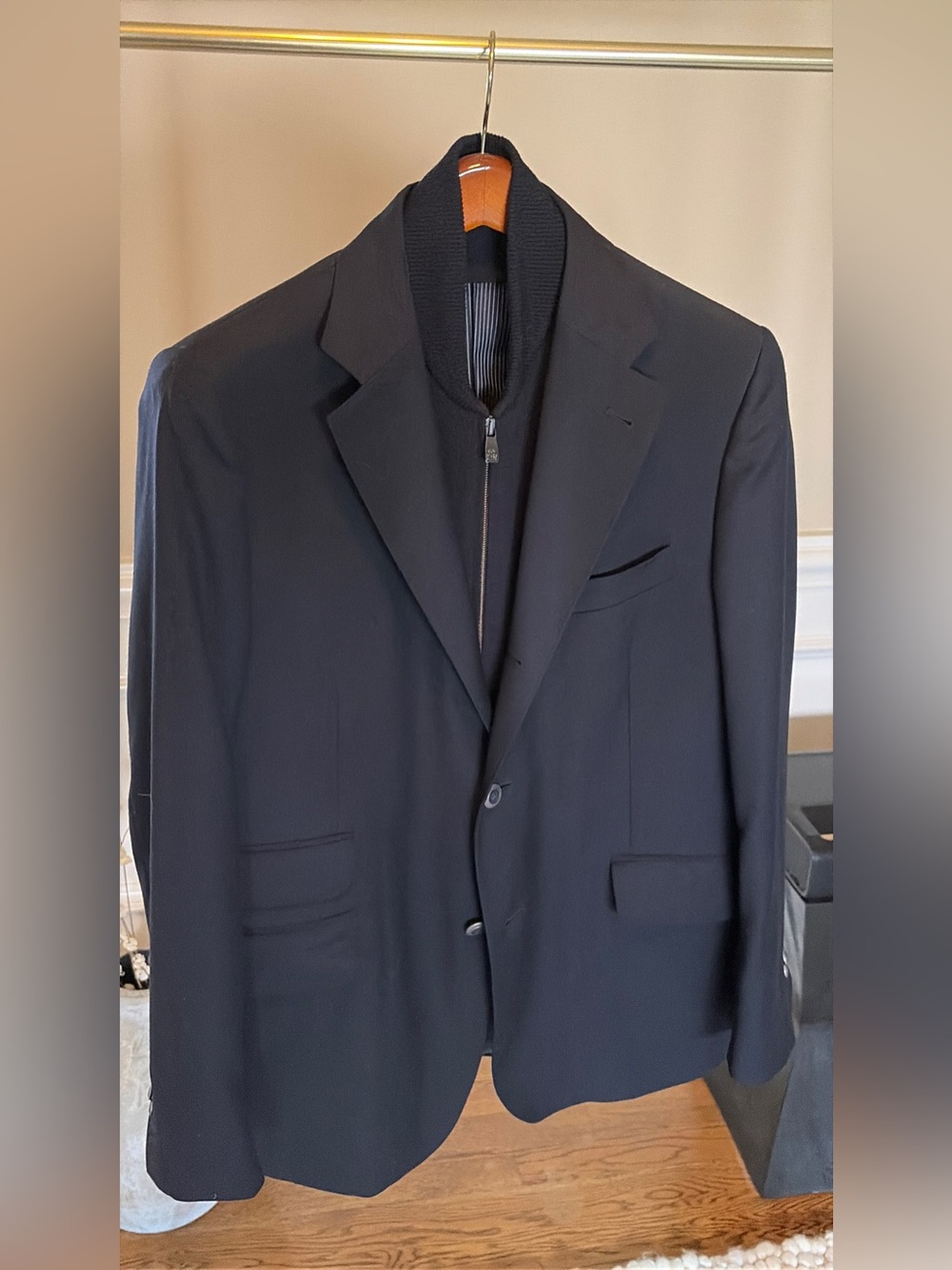 NWOT Corneliani ID Sport Coat Blazer 52R Navy Wool Cashmere Made in Italy
